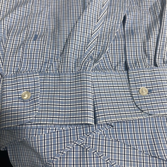 Lands' End Men's Blue Checkered Shirt - Picture 4 of 12